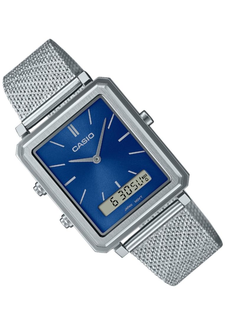 Casio MTP-B205M-2E Digital Analog Stainless Steel Strap Watch For Men-Watch Portal Philippines