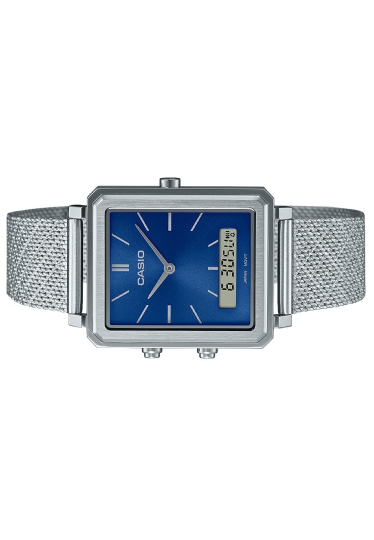 Casio MTP-B205M-2E Digital Analog Stainless Steel Strap Watch For Men-Watch Portal Philippines