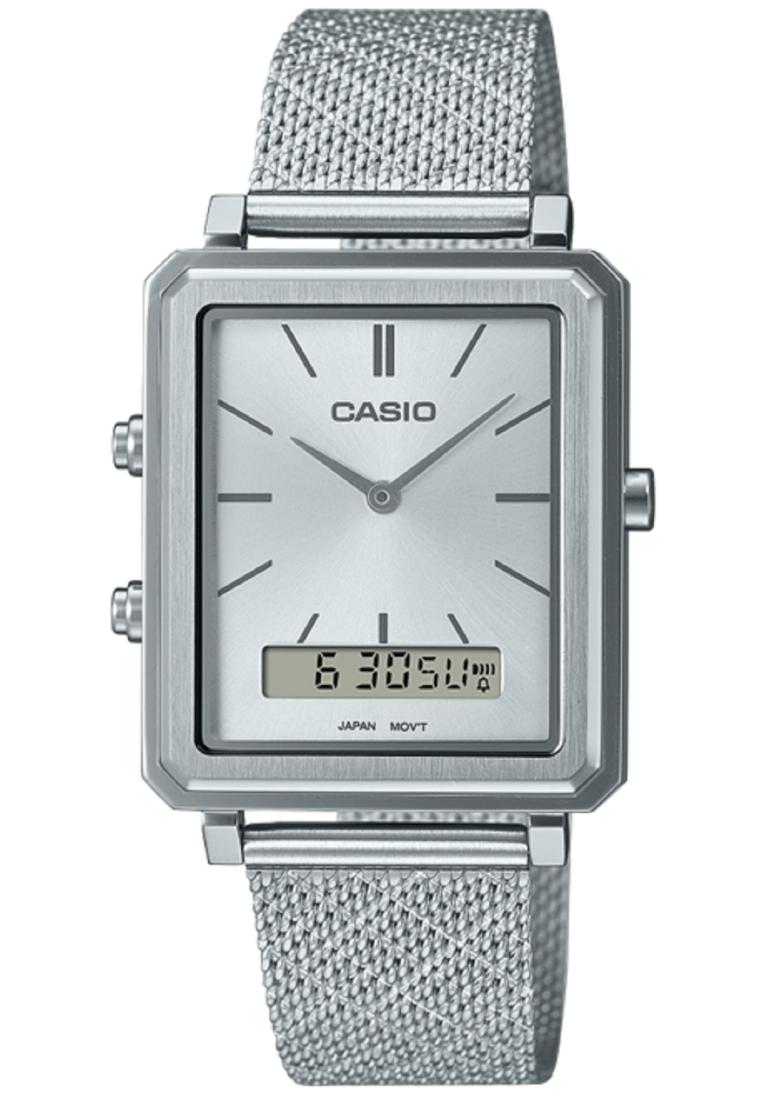 Casio MTP-B205M-7E Digital Analog Stainless Steel Strap Watch For Men-Watch Portal Philippines