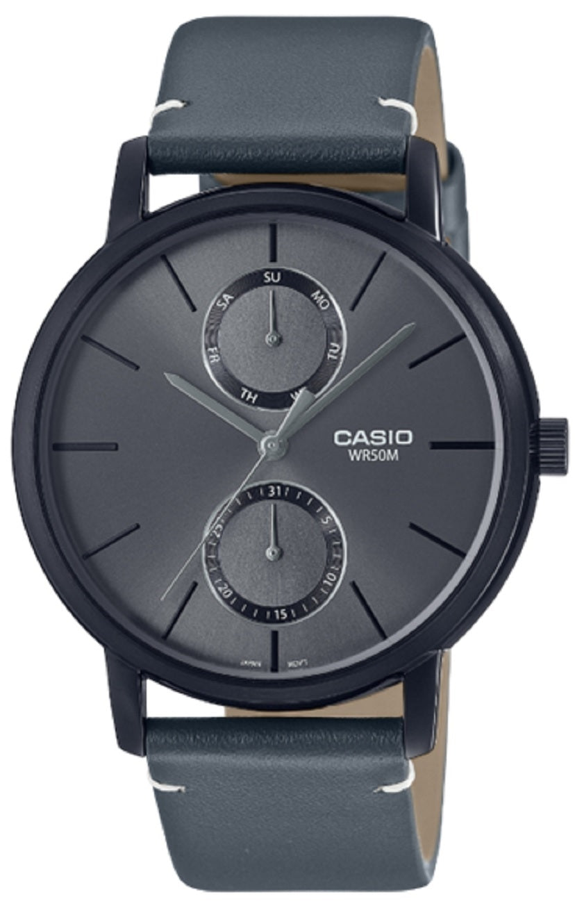 Casio MTP-B310BL-1A Analog Leather Strap Watch For Men-Watch Portal Philippines