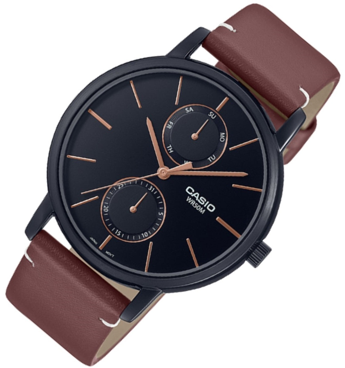 Casio MTP-B310BL-5A Analog Leather Strap Watch For Men-Watch Portal Philippines