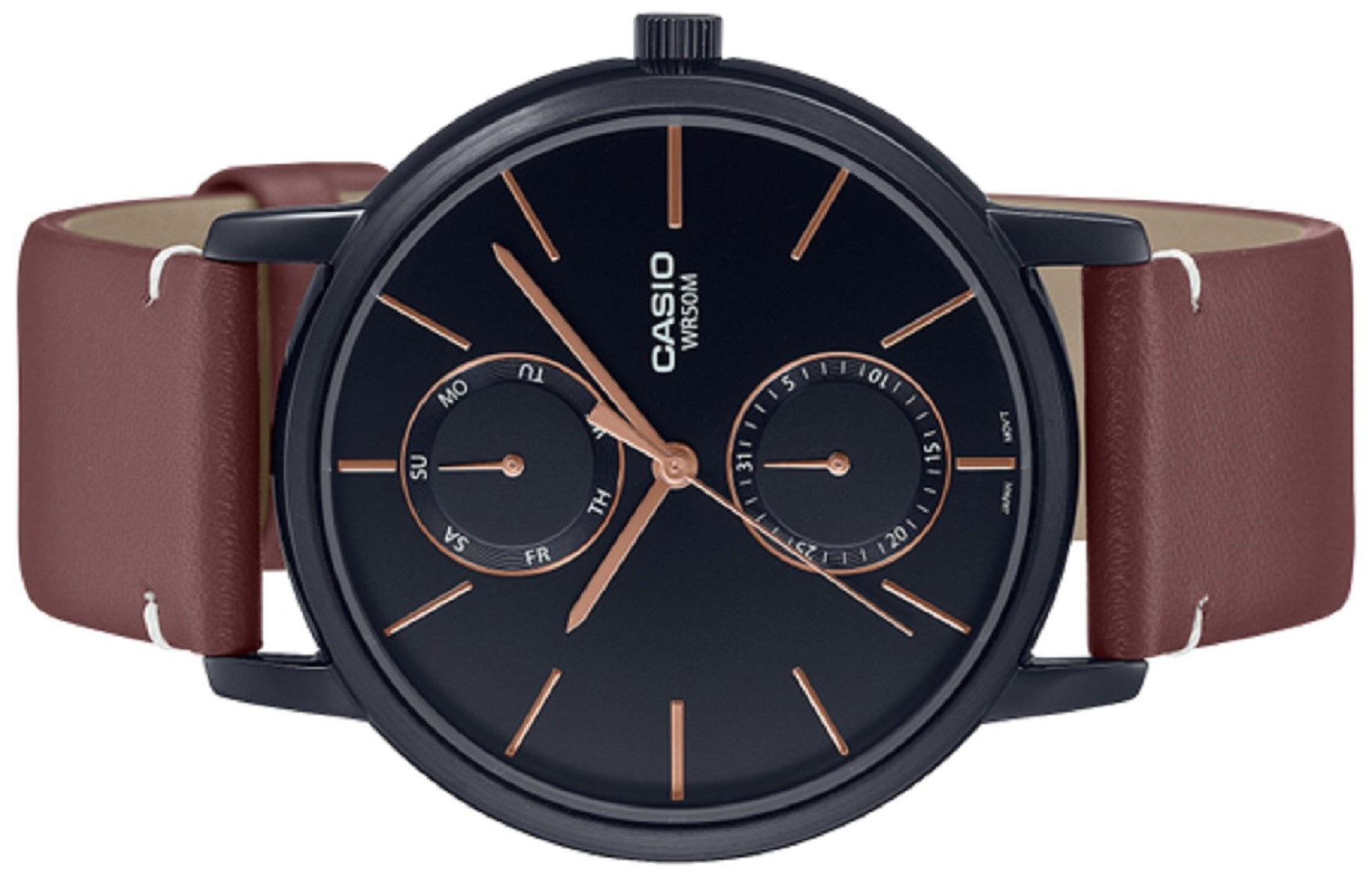 Casio MTP-B310BL-5A Analog Leather Strap Watch For Men-Watch Portal Philippines