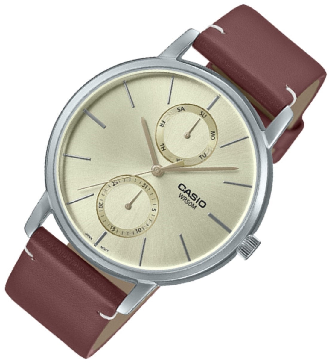 Casio MTP-B310L-9A Analog Leather Strap Watch For Men-Watch Portal Philippines