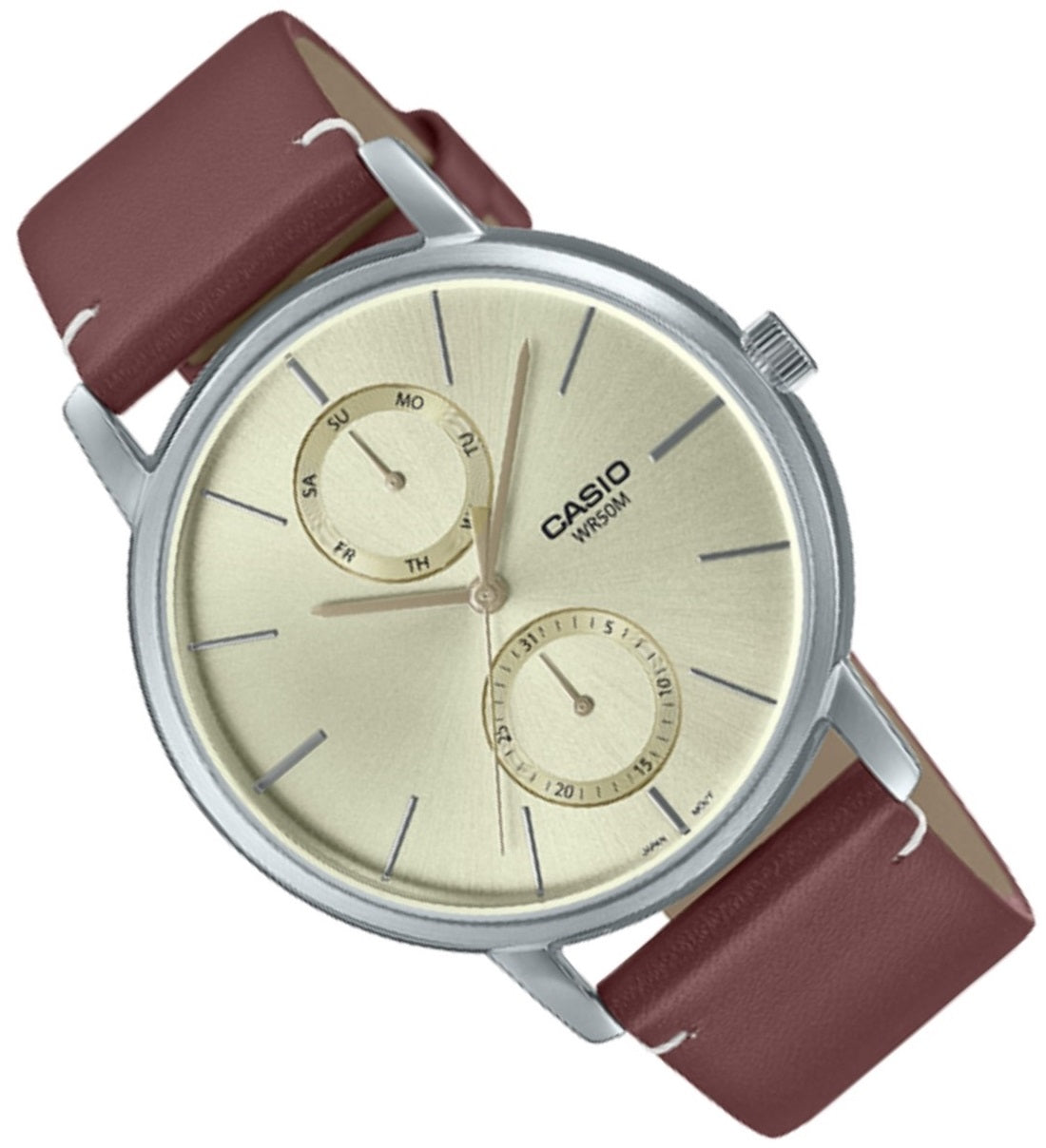 Casio MTP-B310L-9A Analog Leather Strap Watch For Men-Watch Portal Philippines
