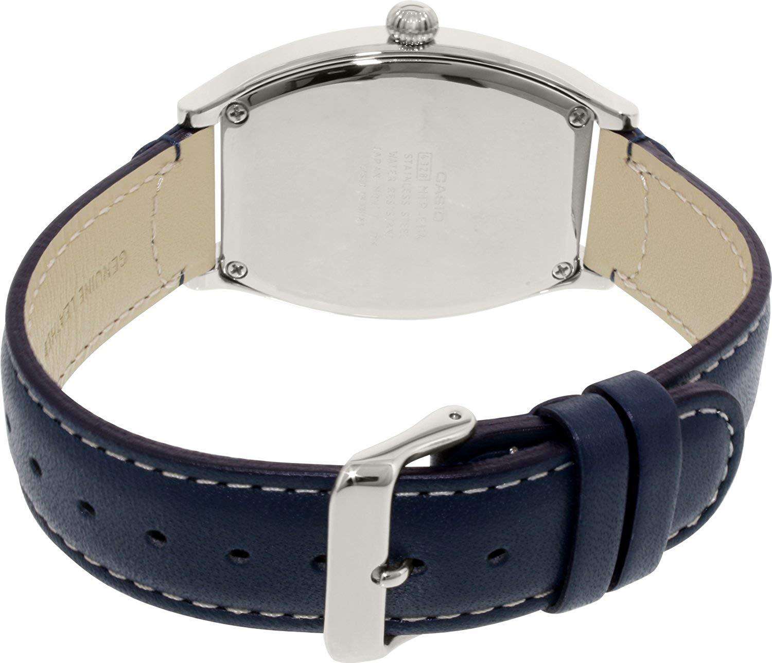 Casio MTP-E114L-2ADF Blue Leather Watch for Men-Watch Portal Philippines