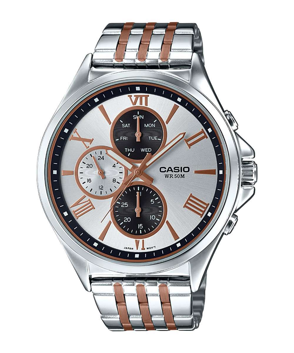 Casio MTP-E316RG-7A Two-toned Stainless Watch for Men-Watch Portal Philippines