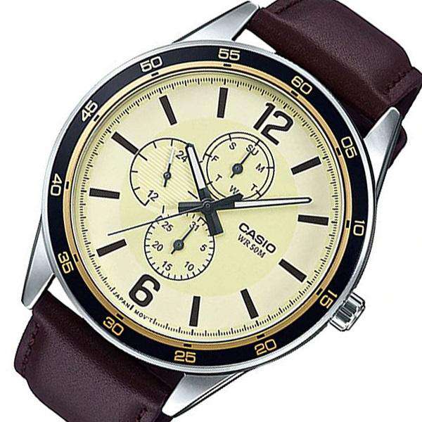 Casio MTP-E319L-9BVDF Brown Leather Strap Watch for Men-Watch Portal Philippines