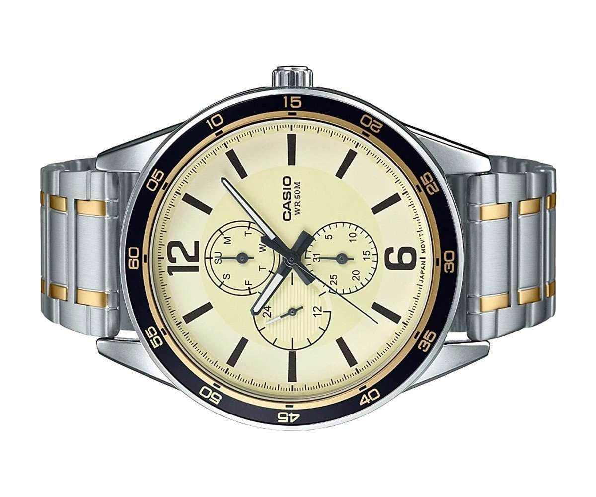 Casio MTP-E319SG-9BVDF Two Tone Silver Stainless Watch for Men-Watch Portal Philippines