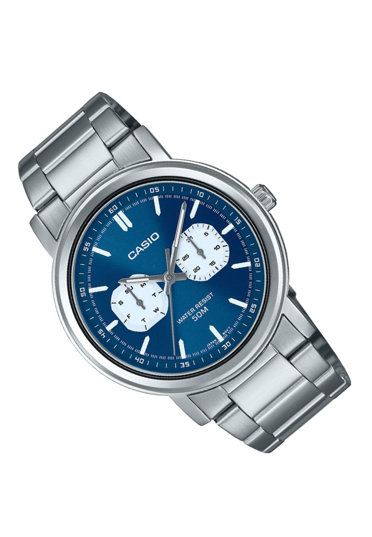 Casio MTP-E335D-2E1 Analog Stainless Steel Strap Watch For Men-Watch Portal Philippines
