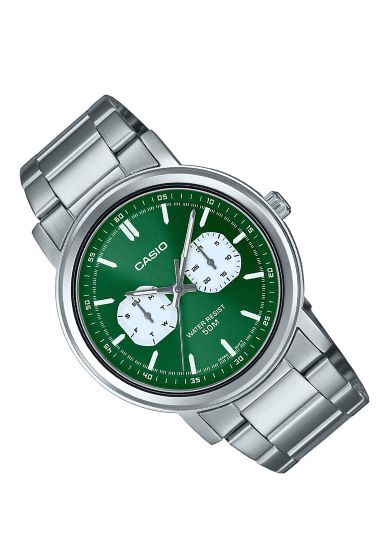 Casio MTP-E335D-3E Analog Stainless Steel Strap Watch For Men-Watch Portal Philippines