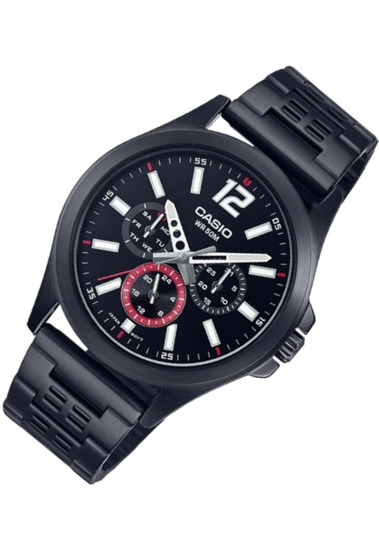 Casio MTP-E350B-1B Analog Rubber Watch For Men-Watch Portal Philippines