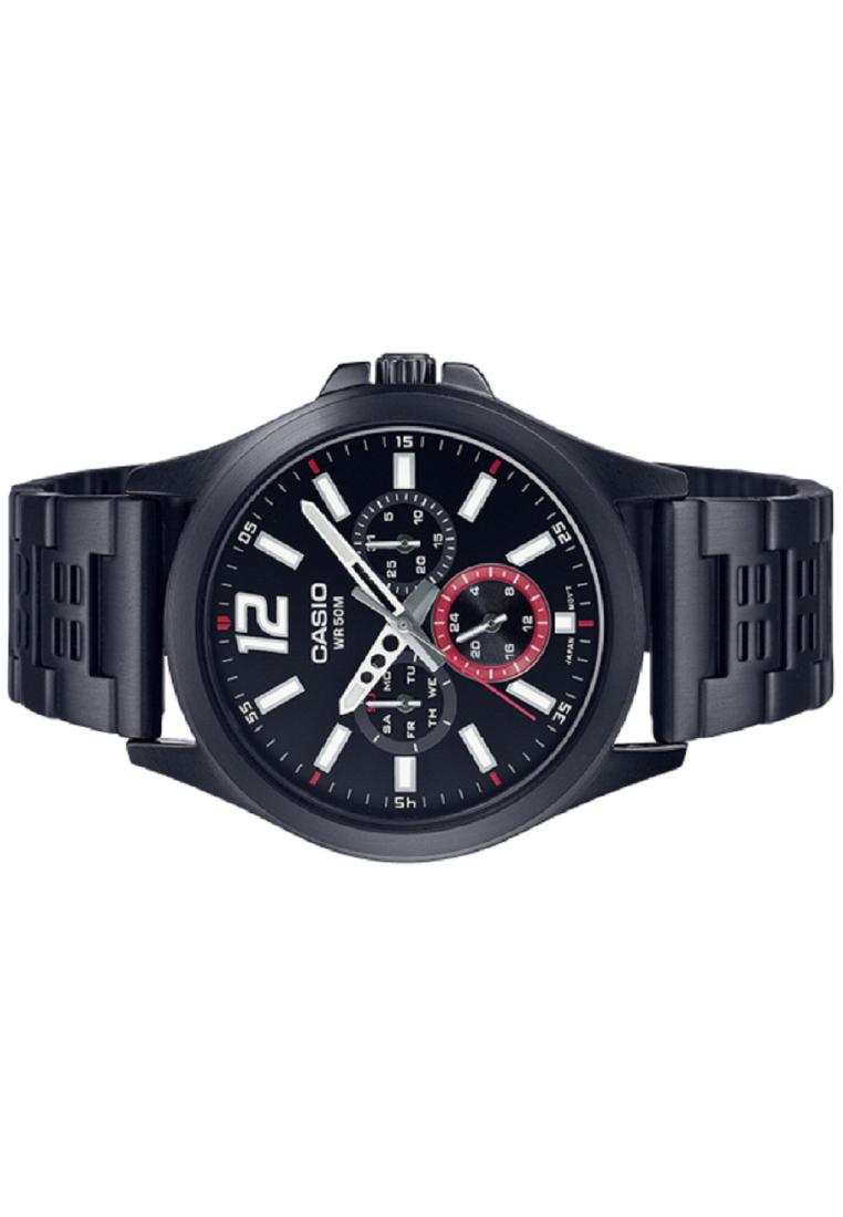 Casio MTP-E350B-1B Analog Rubber Watch For Men-Watch Portal Philippines
