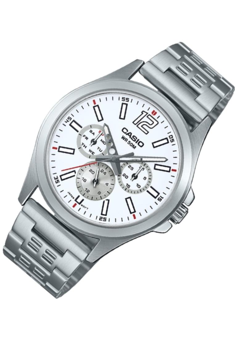 Casio MTP-E350D-7B Analog Stainless Steel Strap Watch For Men-Watch Portal Philippines