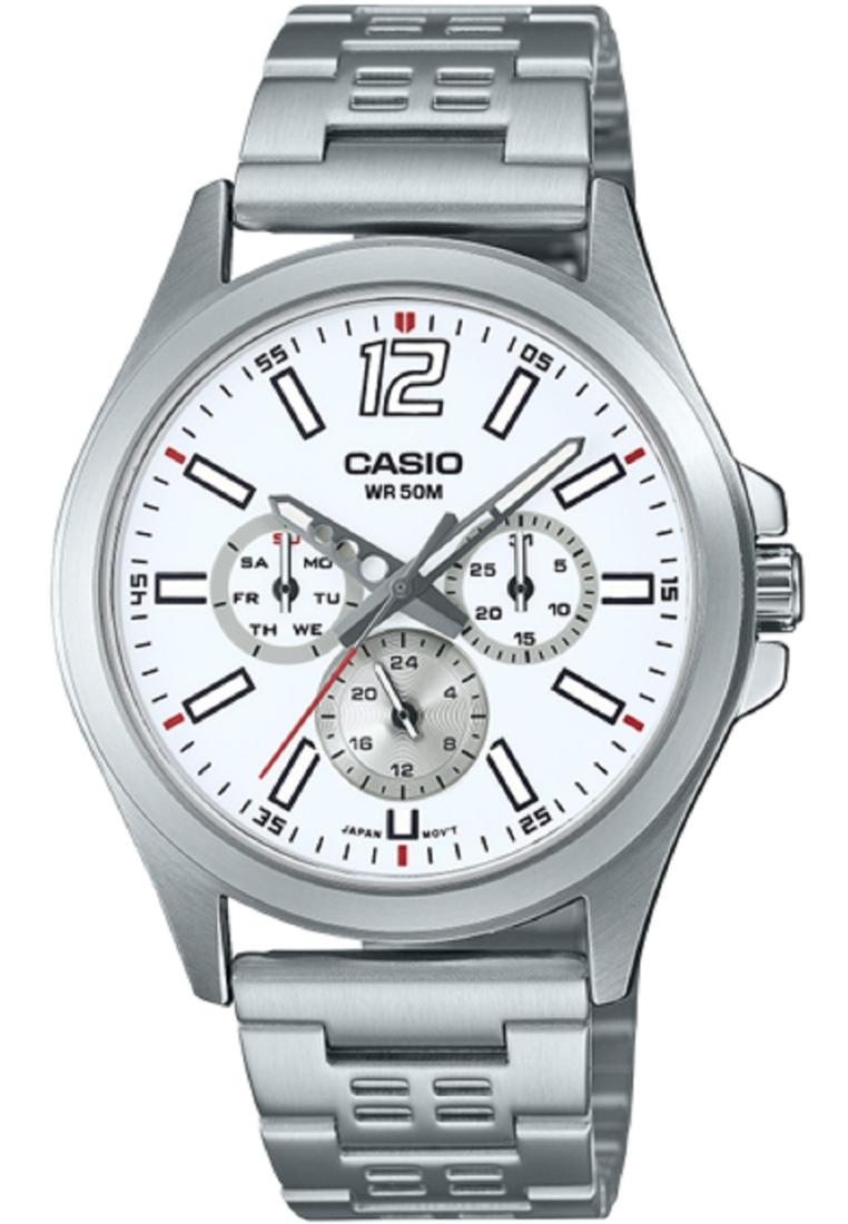 Casio MTP-E350D-7B Analog Stainless Steel Strap Watch For Men-Watch Portal Philippines