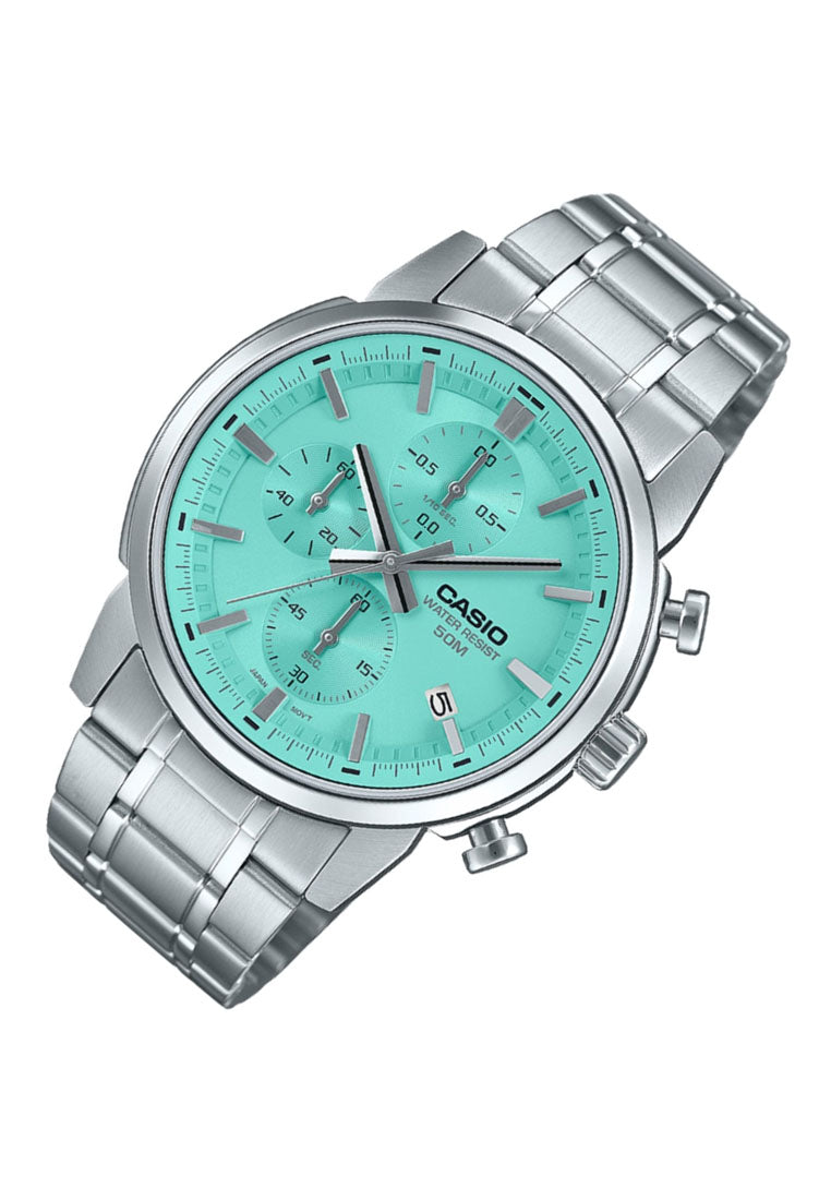 Casio MTP-E510D-2A Chronograph Stainless Steel Strap Watch for Men-Watch Portal Philippines