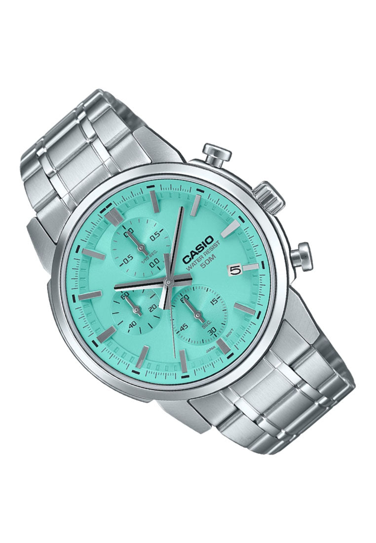 Casio MTP-E510D-2A Chronograph Stainless Steel Strap Watch for Men-Watch Portal Philippines