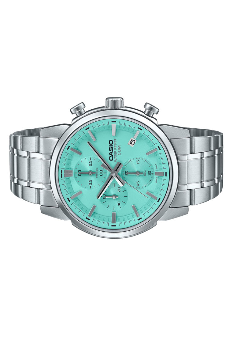 Casio MTP-E510D-2A Chronograph Stainless Steel Strap Watch for Men-Watch Portal Philippines