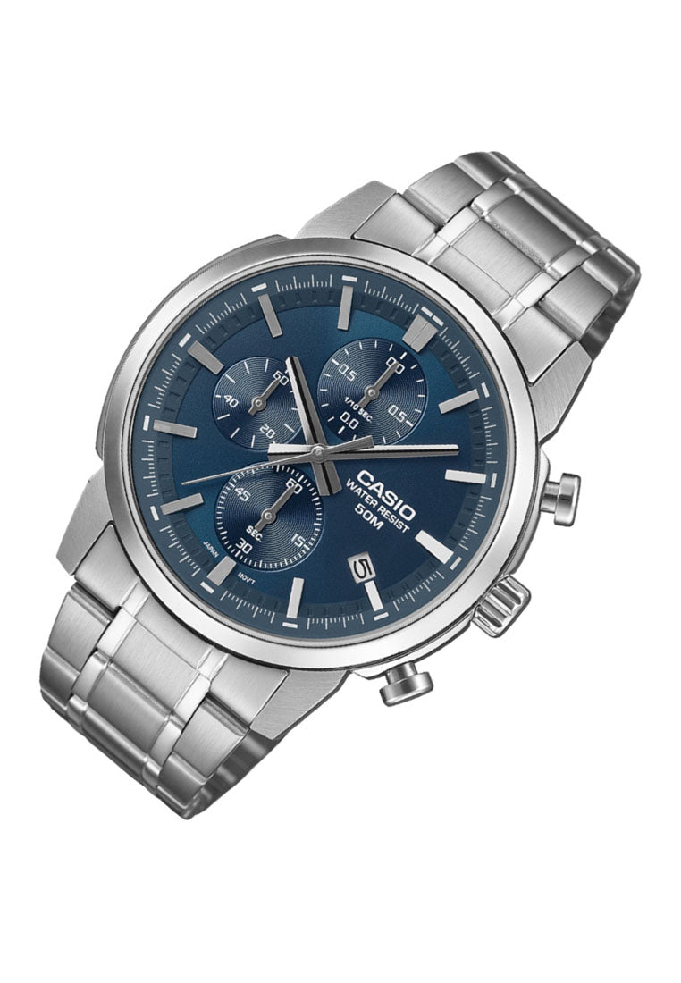 Casio MTP-E510D-2A2 Analog Stainless Steel Strap Watch for Men-Watch Portal Philippines