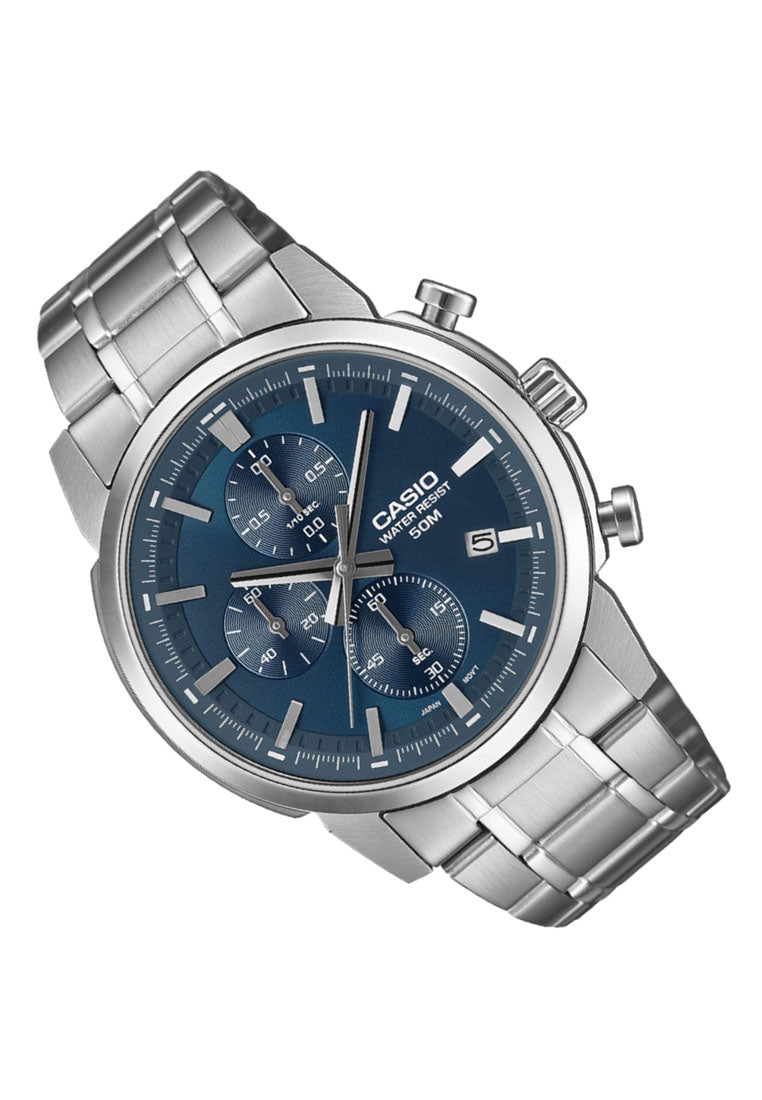 Casio MTP-E510D-2A2 Analog Stainless Steel Strap Watch for Men-Watch Portal Philippines