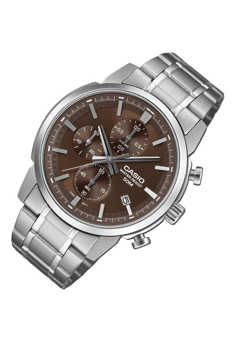 Casio MTP-E510D-5A Analog Stainless Steel Strap Watch for Men-Watch Portal Philippines