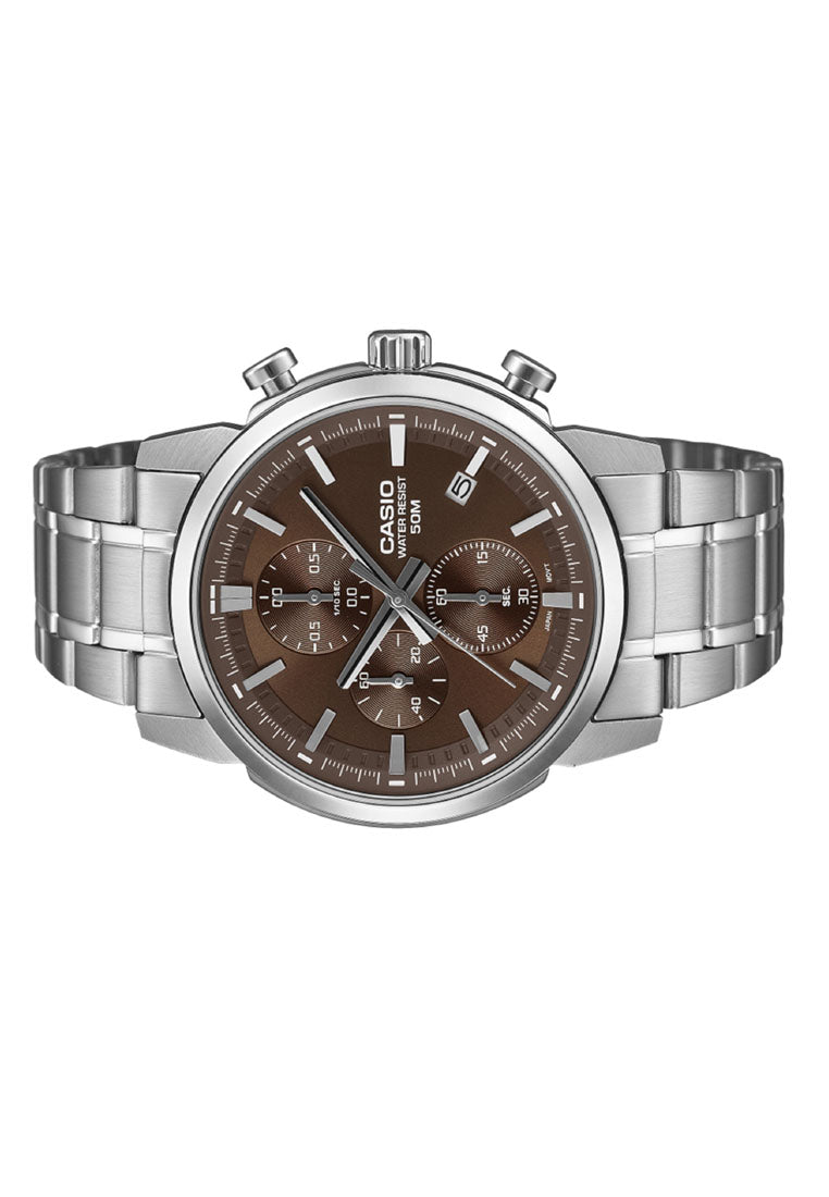 Casio MTP-E510D-5A Analog Stainless Steel Strap Watch for Men-Watch Portal Philippines