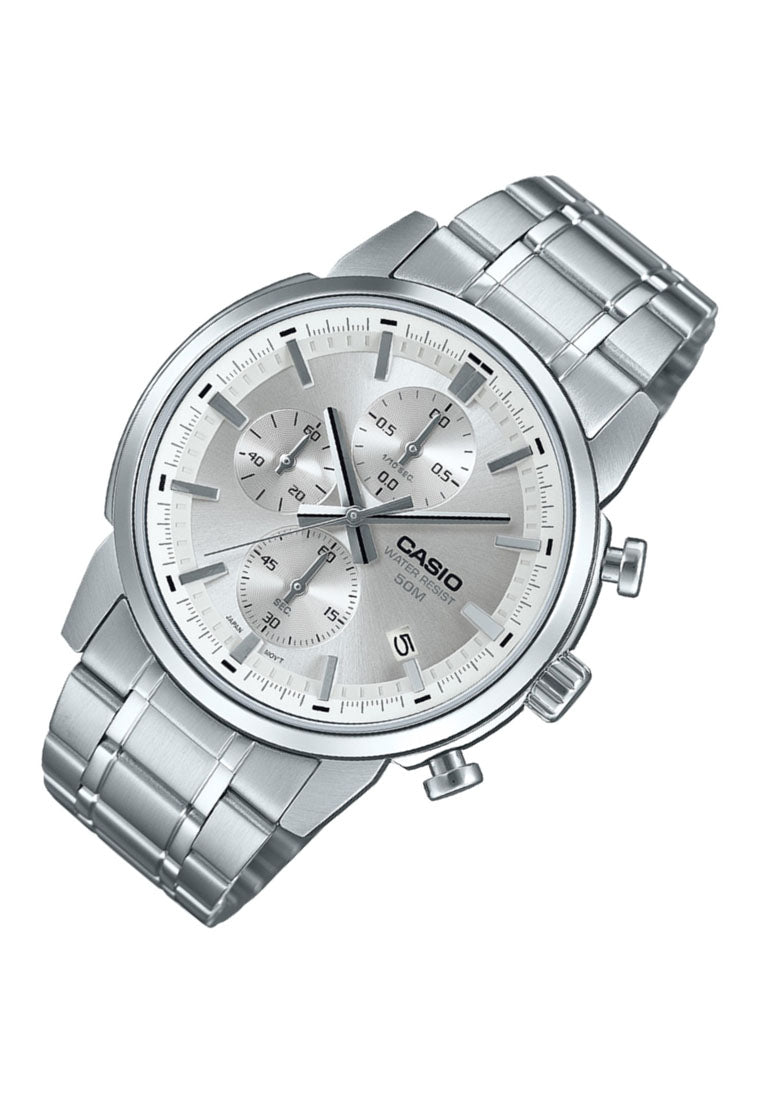 Casio MTP-E510D-7A Chronograph Stainless Steel Strap Watch for Men-Watch Portal Philippines