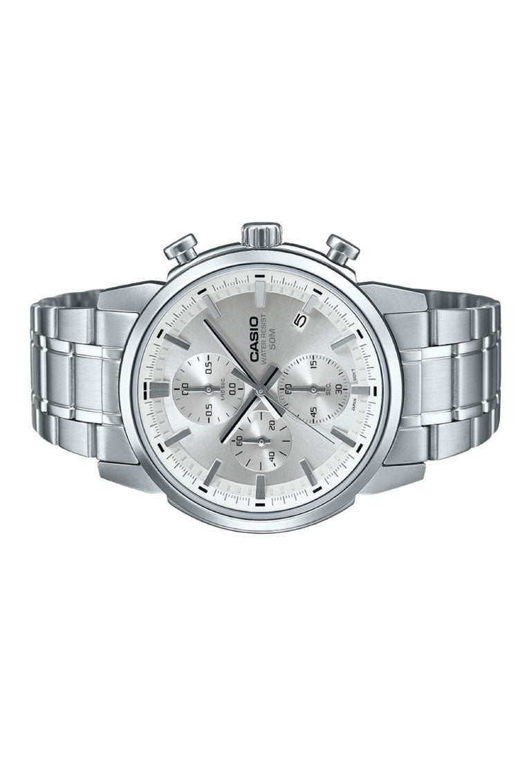 Casio MTP-E510D-7A Chronograph Stainless Steel Strap Watch for Men-Watch Portal Philippines