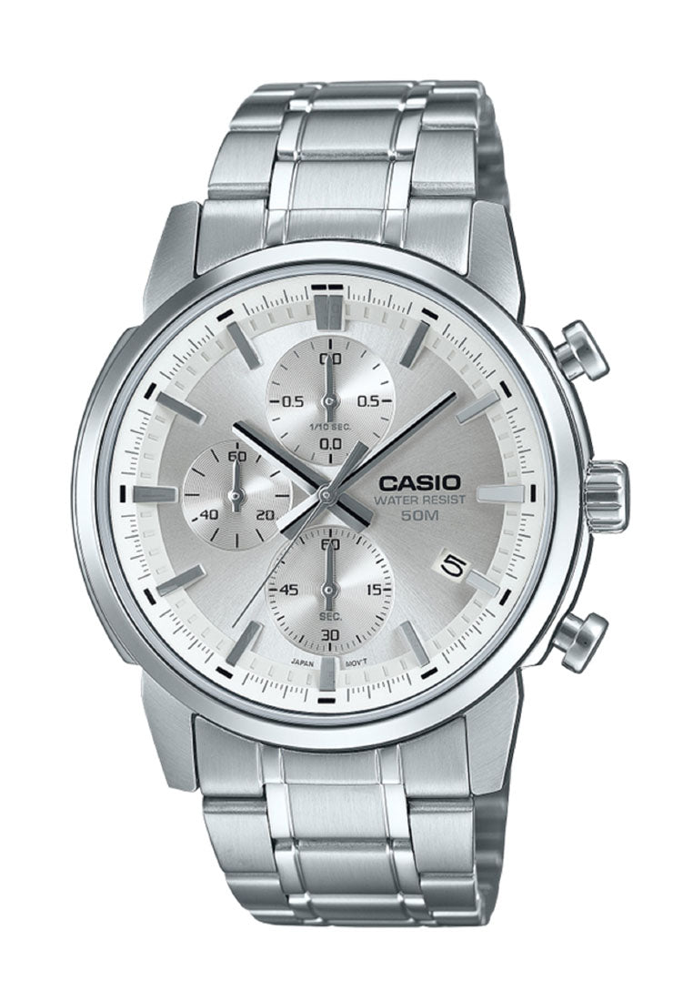 Casio MTP-E510D-7A Chronograph Stainless Steel Strap Watch for Men-Watch Portal Philippines