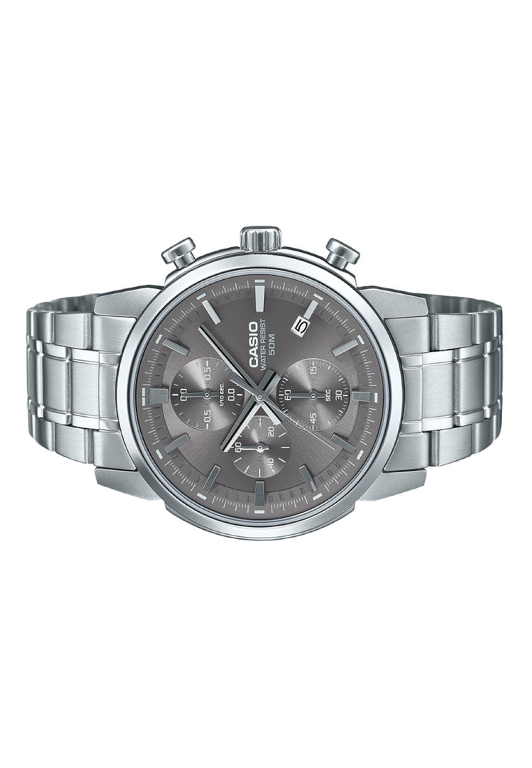 Casio MTP-E510D-8A Chronograph Stainless Steel Strap Watch for Men-Watch Portal Philippines