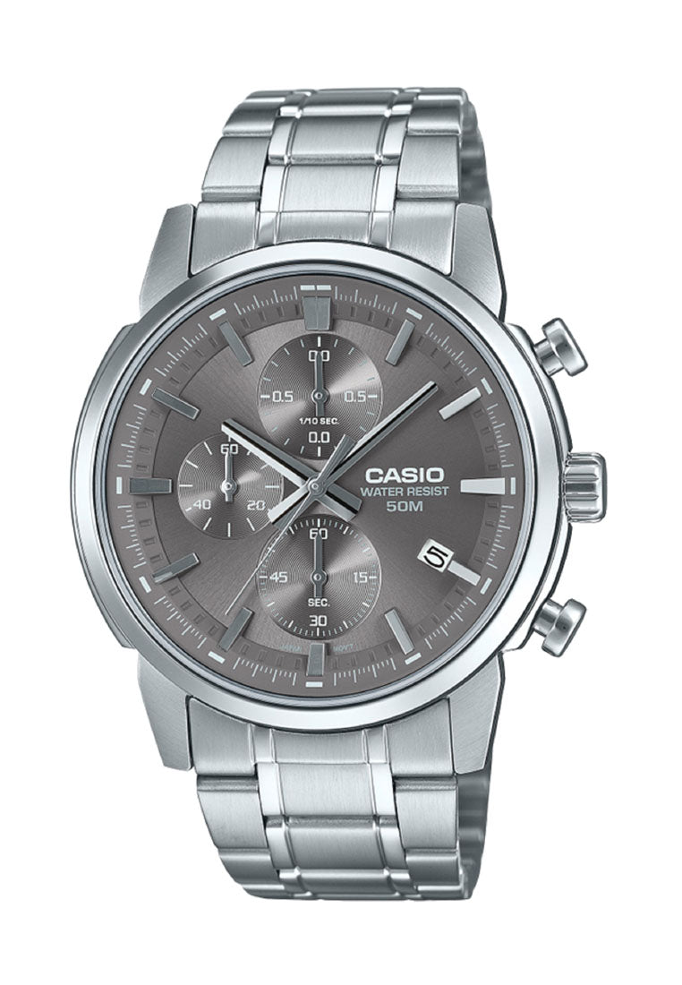 Casio MTP-E510D-8A Chronograph Stainless Steel Strap Watch for Men-Watch Portal Philippines