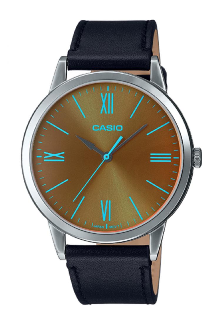 Casio MTP-E600L-1B Analog leather Strap Watch For Men-Watch Portal Philippines