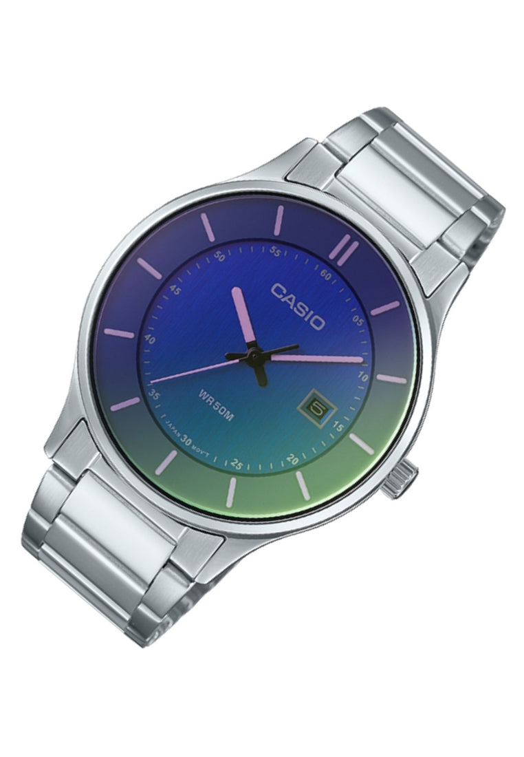 Casio MTP-E605D-2E Analog Stainless Steel Strap Watch For Men-Watch Portal Philippines