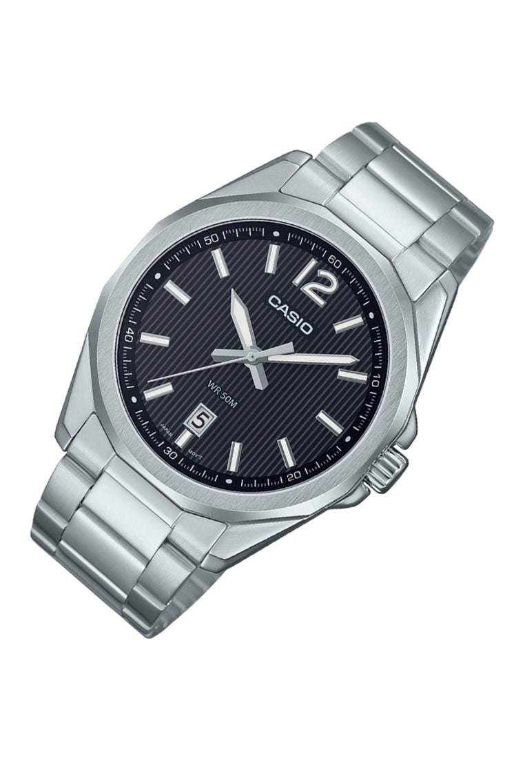 Casio MTP-E725D-1A Analog Stainless Steel Strap Watch for Men-Watch Portal Philippines