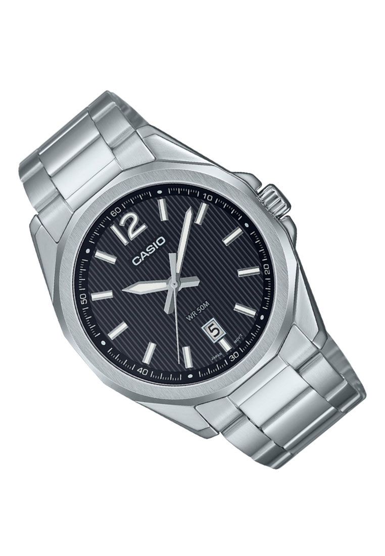 Casio MTP-E725D-1A Analog Stainless Steel Strap Watch for Men-Watch Portal Philippines