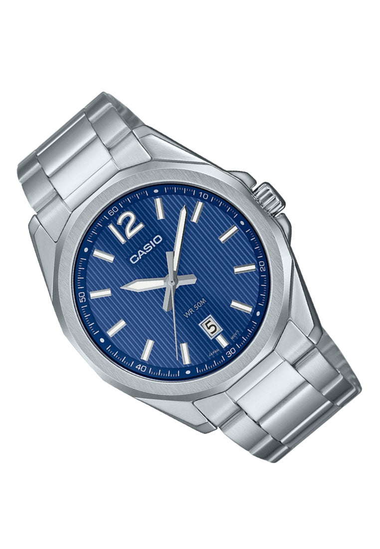 Casio MTP-E725D-2A Analog Stainless Steel Strap Watch for Men-Watch Portal Philippines