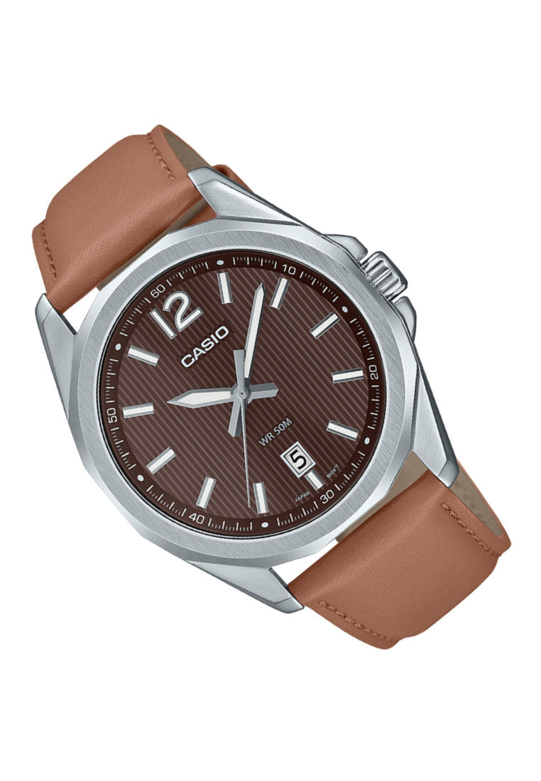 Casio MTP-E725L-5A Analog Leather Strap Watch for Men-Watch Portal Philippines