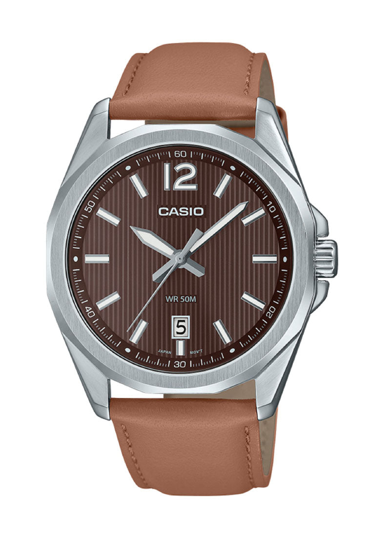 Casio MTP-E725L-5A Analog Leather Strap Watch for Men-Watch Portal Philippines