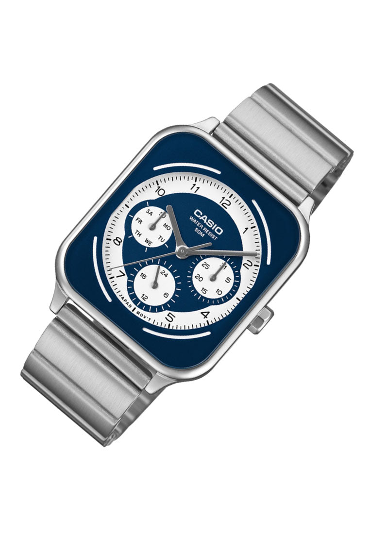 Casio MTP-M307D-2B Analog Stainless Steel Strap Watch for Men-Watch Portal Philippines