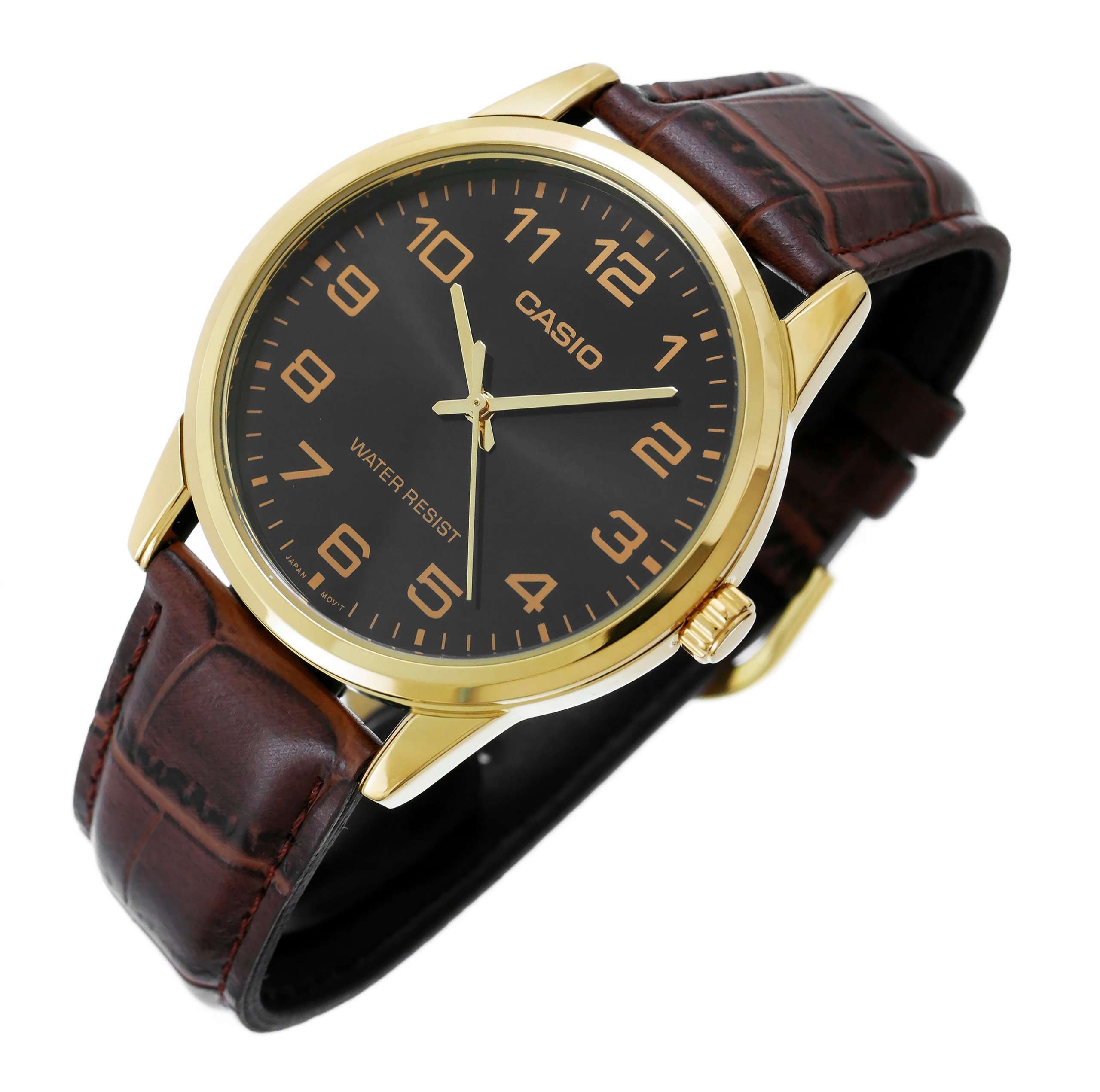 Casio MTP-V001GL-1B Brown Leather Watch For Men-Watch Portal Philippines