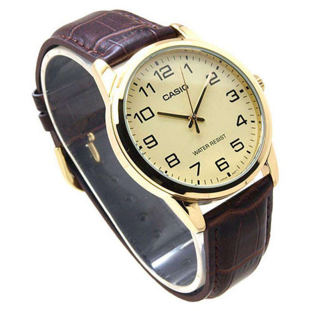 Casio MTP-V001GL-9B Brown Leather Watch for Men-Watch Portal Philippines