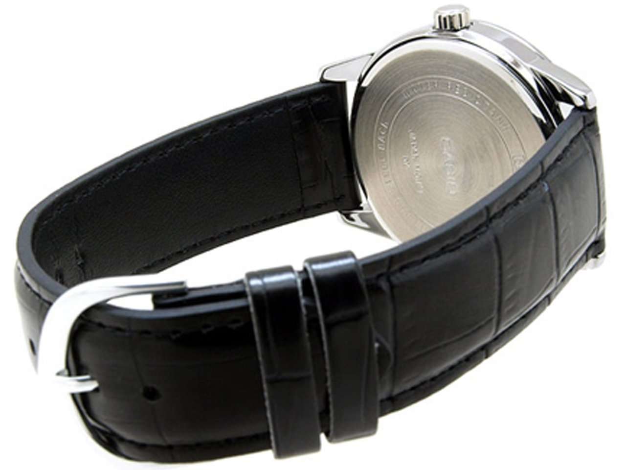 Casio MTP-V001L-7B Black Leather Watch for Men-Watch Portal Philippines
