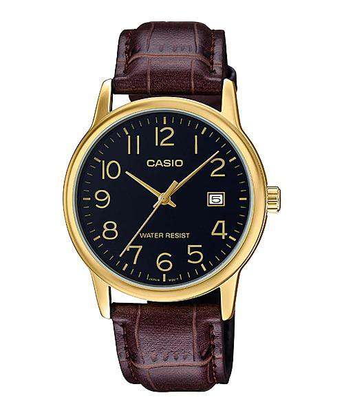 Casio MTP-V002GL-1B Brown Leather Watch for Men-Watch Portal Philippines