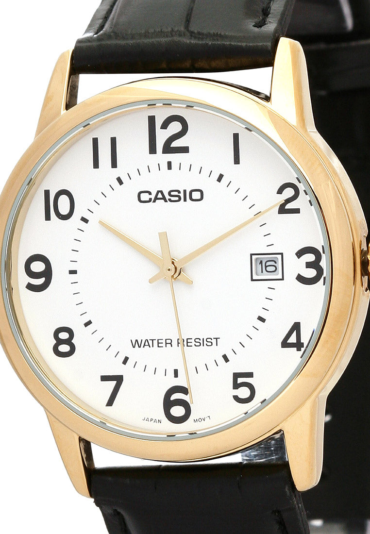 Casio MTP-V002GL-7B Analog Leather Strap Watch For Men-Watch Portal Philippines