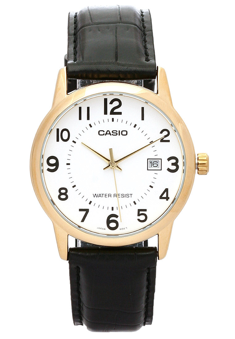 Casio MTP-V002GL-7B Analog Leather Strap Watch For Men-Watch Portal Philippines