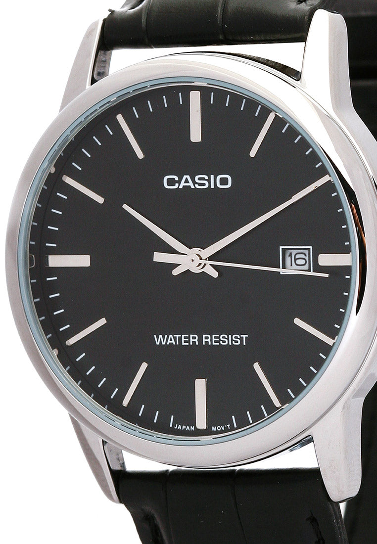 Casio MTP-V002L-1A Analog Leather Strap Watch For Men-Watch Portal Philippines