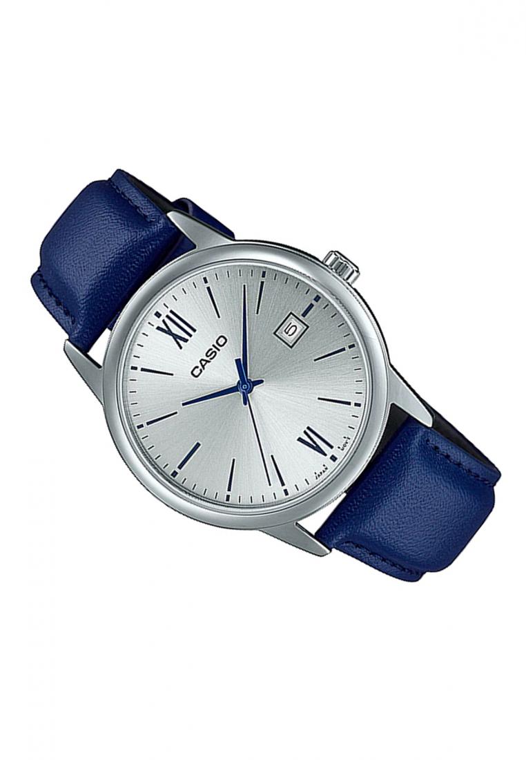 Casio MTP-V002L-2B3 Analog Leather Strap Watch For Men-Watch Portal Philippines