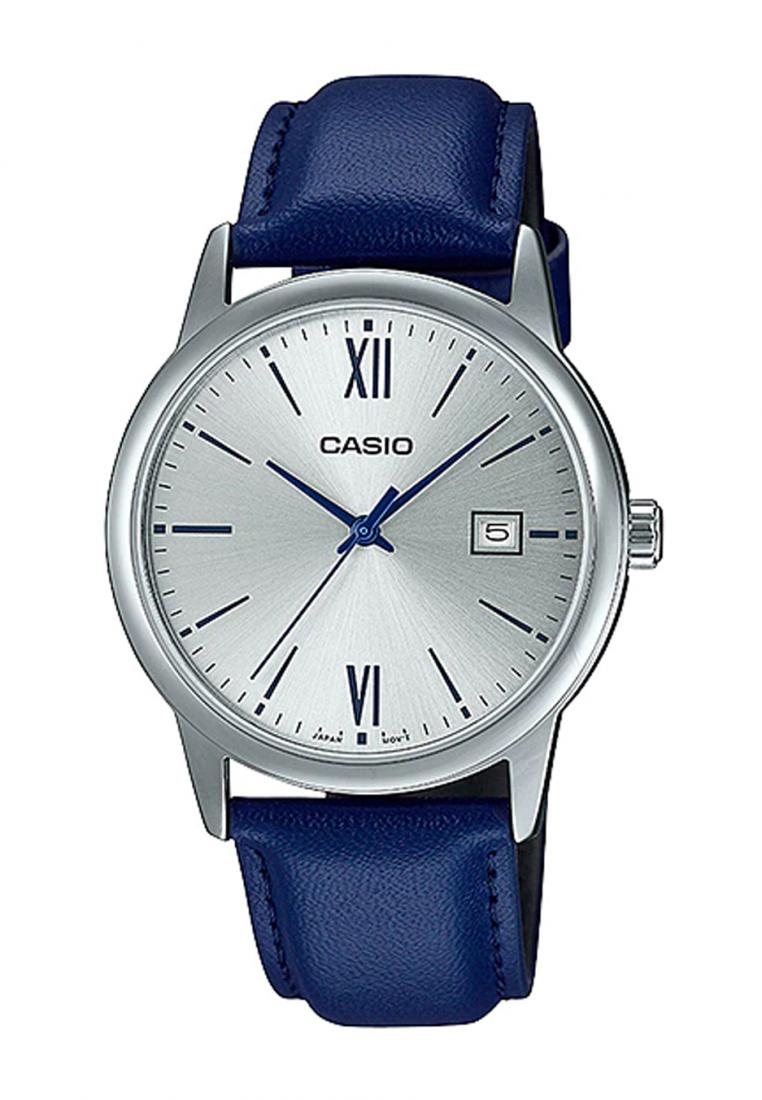 Casio MTP-V002L-2B3 Analog Leather Strap Watch For Men-Watch Portal Philippines