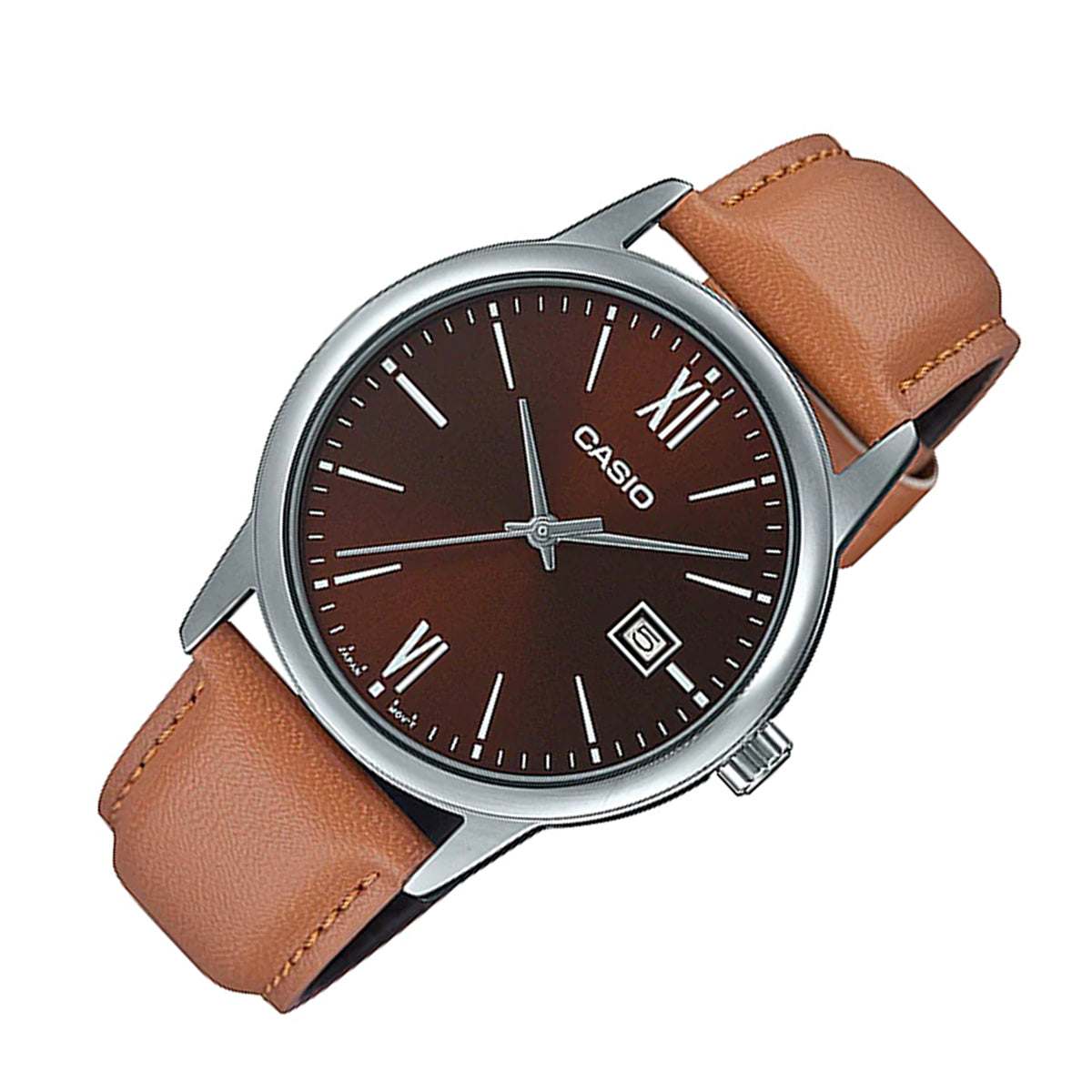 Casio MTP-V002L-5B3 Brown Leather Strap Watch for Men-Watch Portal Philippines