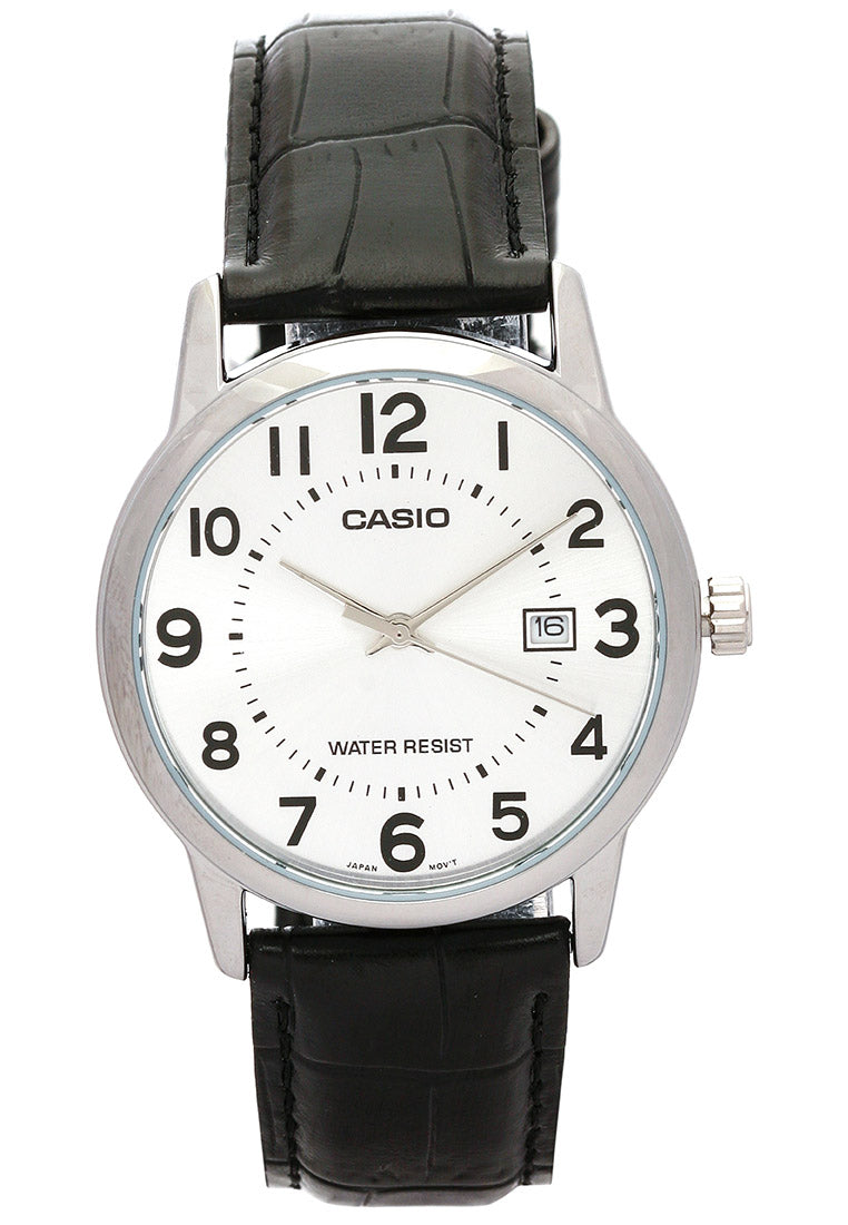 Casio MTP-V002L-7B Analog Leather Strap Watch For Men-Watch Portal Philippines