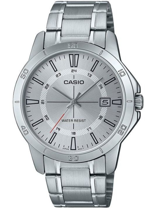 Casio MTP V004D 7C Silver Stainless Watch for Men